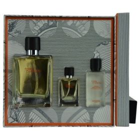 TERRE D'HERMES by Hermes EDT SPRAY 3.3 OZ & AFTERSHAVE LOTION 1.35 OZ & EDT SPRAY 0.42 OZ MINI